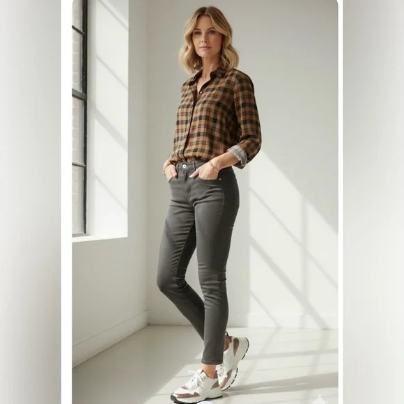 NWT Thakoon Charcoal Straight-Leg Jeans size 8 - Picture 4 of 13